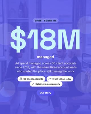 Agency milestone: a big stat card social media template for agencies