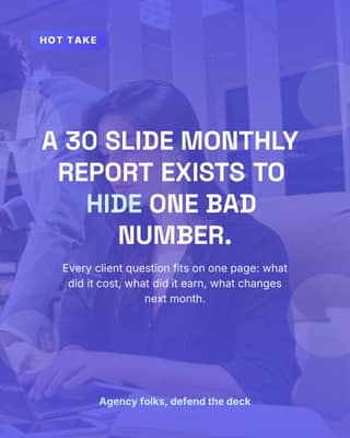 Industry hot take: a hot take card social media template for agencies