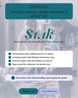 Founding rate offer: a offer promo social media template for agencies