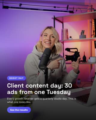 Shoot day behind the scenes: a photo spotlight social media template for agencies