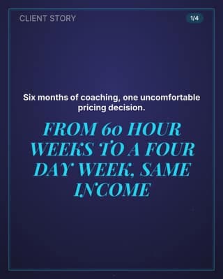 Client result story: a case study social media template for coaches and consultants