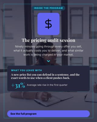 Signature session: a feature benefit social media template for coaches and consultants