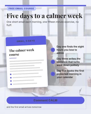 Free email course: a lead magnet card social media template for coaches and consultants
