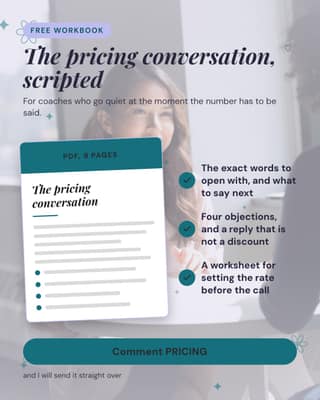 Free workbook promo: a lead magnet card social media template for coaches and consultants