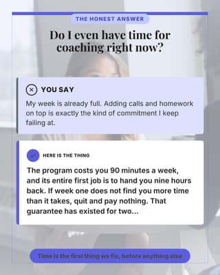 The no-time objection: a objection buster social media template for coaches and consultants