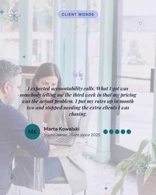 Client testimonial: a quote card social media template for coaches and consultants