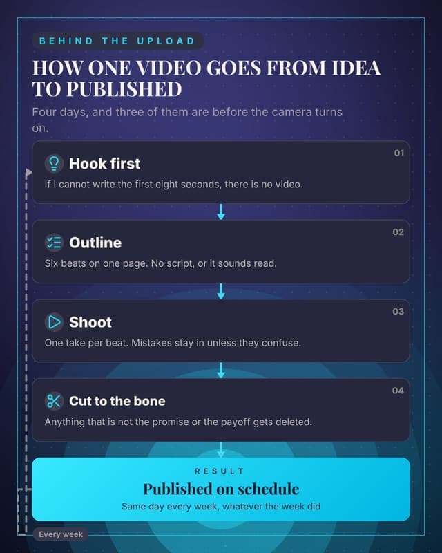 How one video gets made: a flow chain social media template for creators