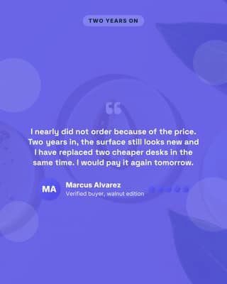 Objection-killing review: a quote card social media template for ecommerce