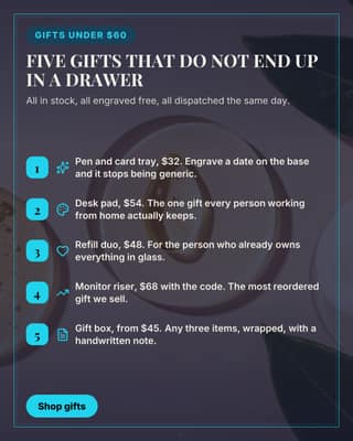 Gift guide: a tips list card social media template for ecommerce