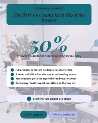Early access deal: a offer promo social media template for founders