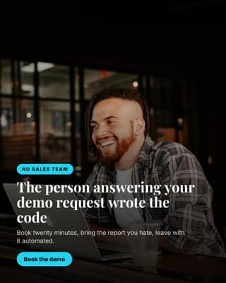 No sales team, on purpose: a photo spotlight social media template for founders