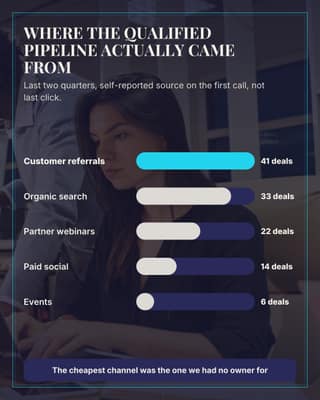 Channel performance: a bar compare social media template for marketers