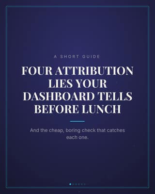 Attribution myths guide: a editorial carousel social media template for marketers