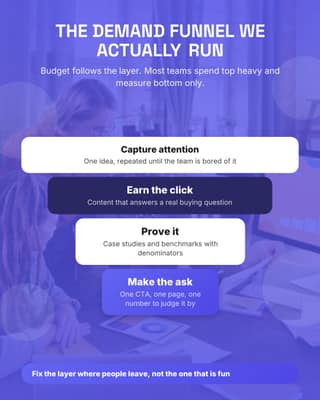 The demand funnel: a framework diagram social media template for marketers
