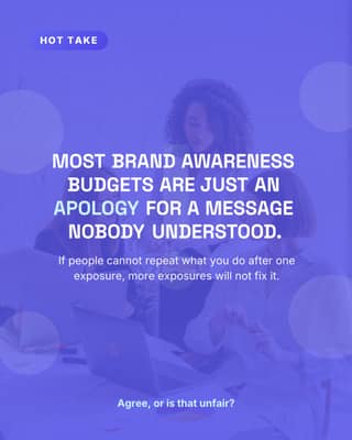 Industry hot take: a hot take card social media template for marketers