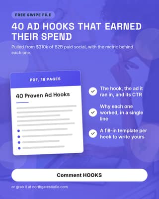 Swipe file promo: a lead magnet card social media template for marketers