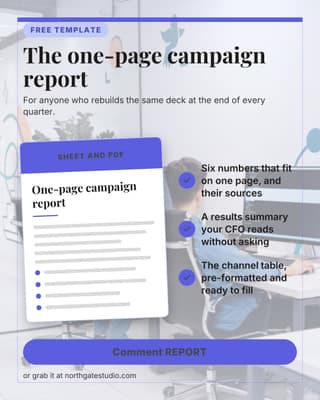 Gated asset promo: a lead magnet card social media template for marketers