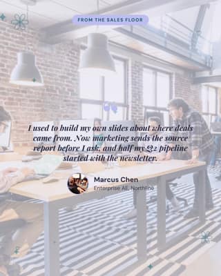 Word from sales: a quote card social media template for marketers