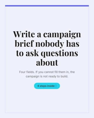 Build a campaign brief: a tutorial steps social media template for marketers