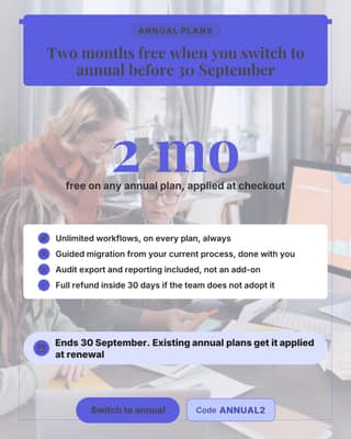 Annual plan deal: a offer promo social media template for saas