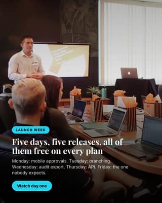 Launch week: a photo spotlight social media template for saas