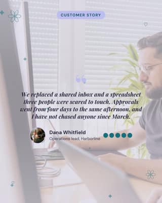 Customer testimonial: a quote card social media template for saas