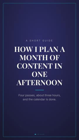 How I plan a month: a 9:16 editorial carousel template for TikTok