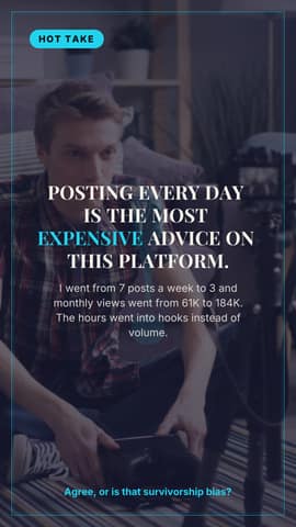 Hot take: a 9:16 hot take card template for TikTok