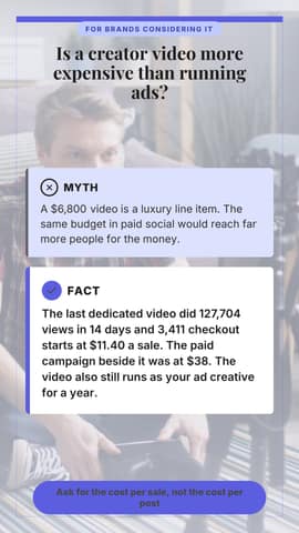 Too expensive myth: a 9:16 objection buster template for TikTok