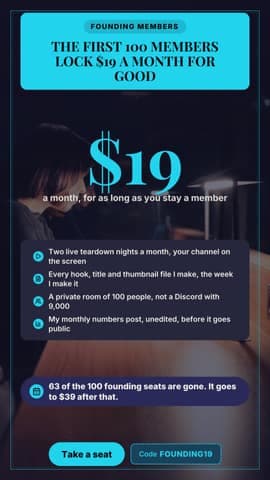 Founding member price: a 9:16 offer promo template for TikTok