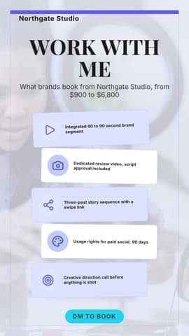 Work with me menu: a 9:16 service stack template for TikTok