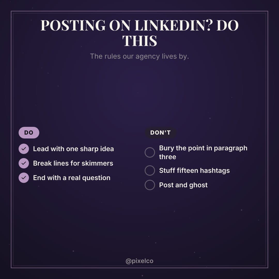 Example Marketing agency post generated by Content Drifter