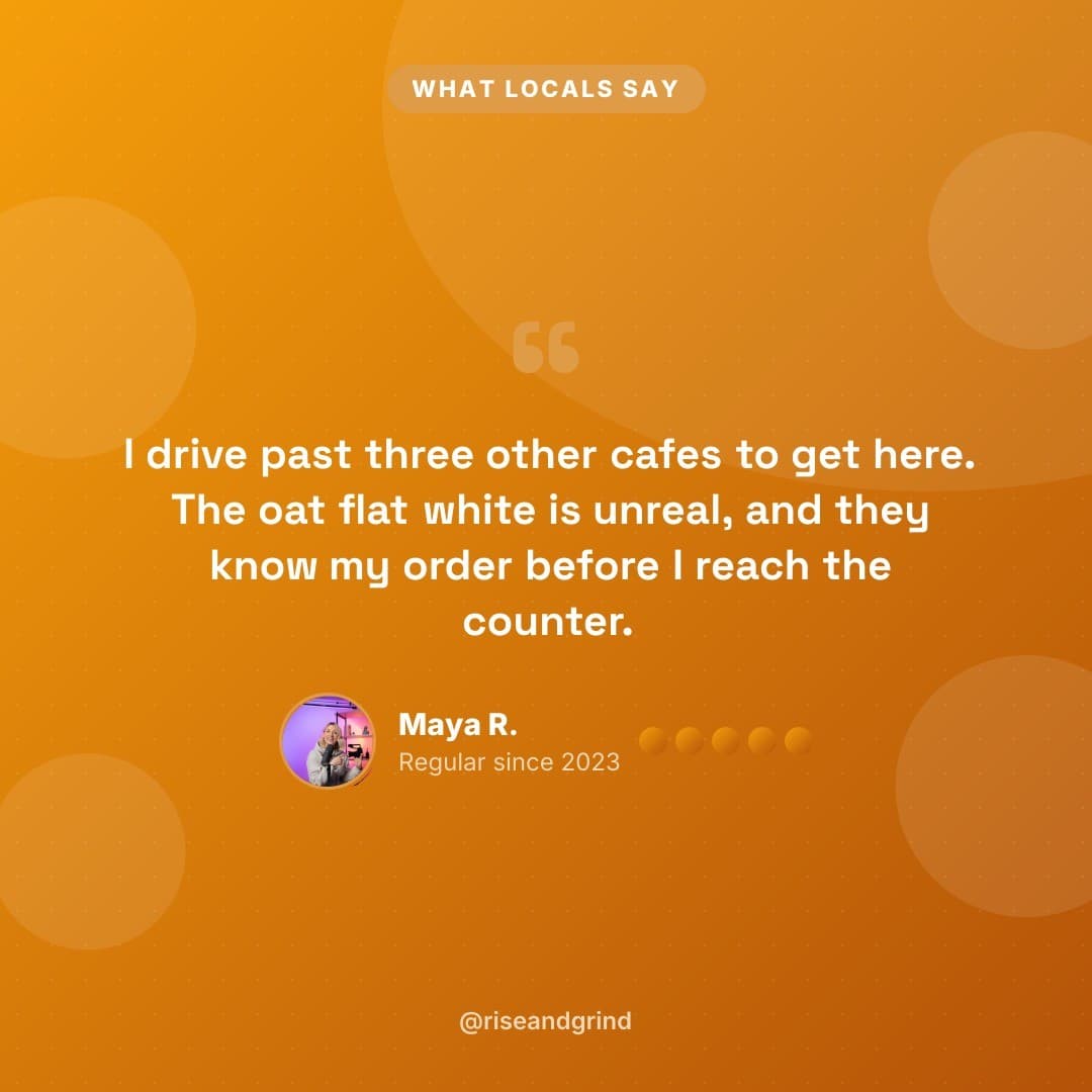 Example Coffee shop post generated by Content Drifter