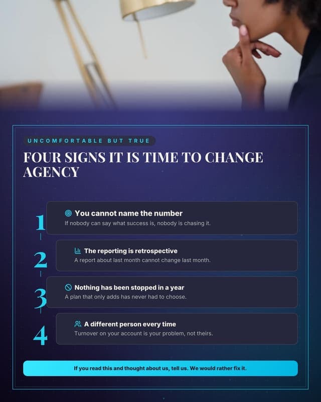 When to fire your agency: a numbered stack social media template for agencies