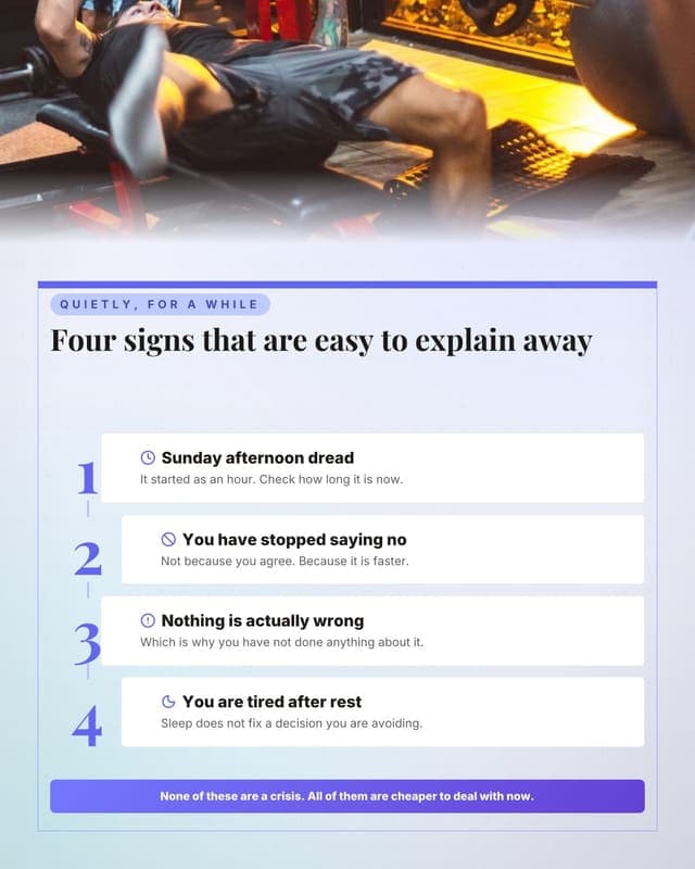 Signs you need a change: a numbered stack social media template for coaches and consultants