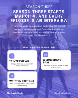New season launch: a announcement card social media template for creators
