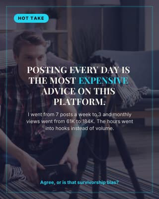 Hot take: a hot take card social media template for creators