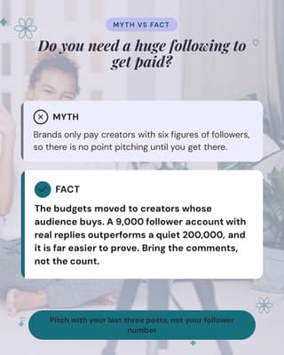Follower-count myth: a objection buster social media template for creators