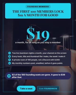 Founding member price: a offer promo social media template for creators