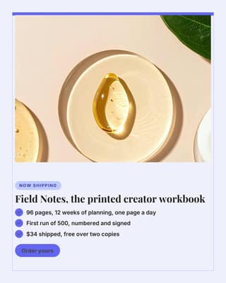 Physical product drop: a product hero social media template for creators