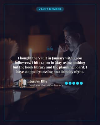 Customer testimonial: a quote card social media template for creators