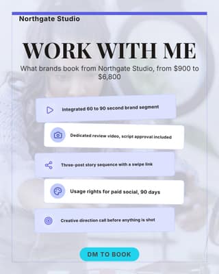 Work with me menu: a service stack social media template for creators