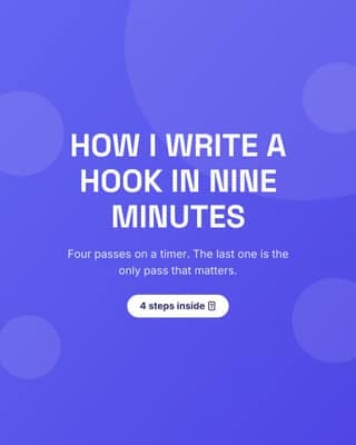 How I write a hook: a tutorial steps social media template for creators