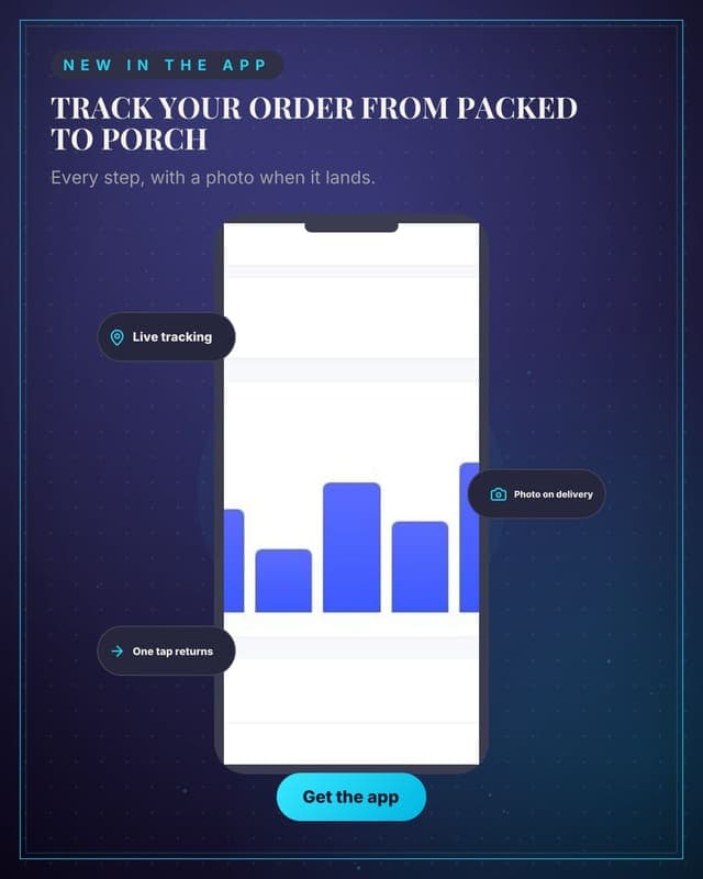 Order tracking: a device showcase social media template for ecommerce