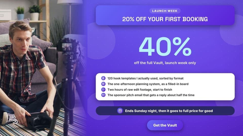 Digital product launch: a 16:9 offer promo template for X (Twitter)
