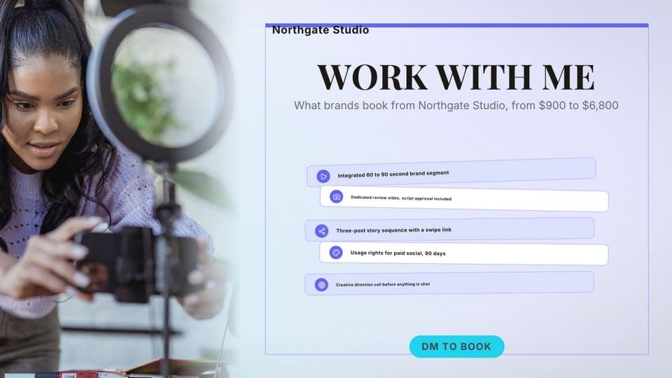 Work with me menu: a 16:9 service stack template for X (Twitter)