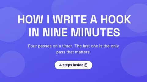 How I write a hook: a 16:9 tutorial steps template for X (Twitter)