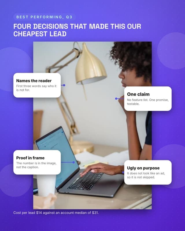 Why this creative worked: a annotated scene social media template for marketers