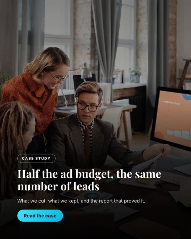 Case study hero: a cinematic banner social media template for marketers