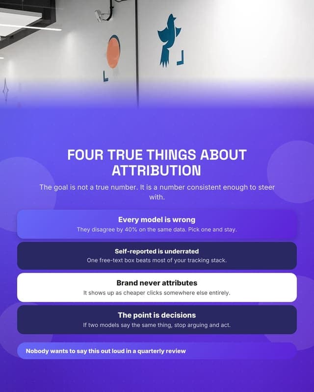 Attribution, honestly: a framework diagram social media template for marketers